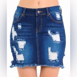 Blue Denim Skirt, M, Wax Jean LA